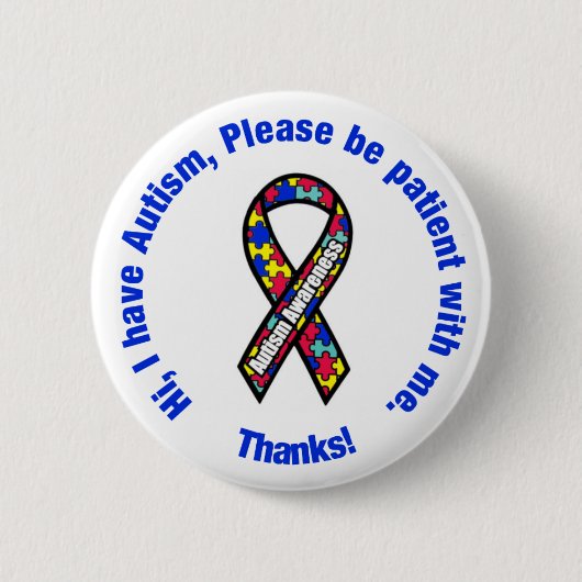 Autism Awareness Pin / Button Badge (Voorkant)
