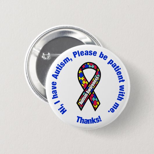 Autism Awareness Pin / Button Badge (Voorkant /achterkant)