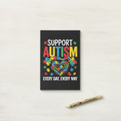 Autism awareness post-it® notes (Op bureau)