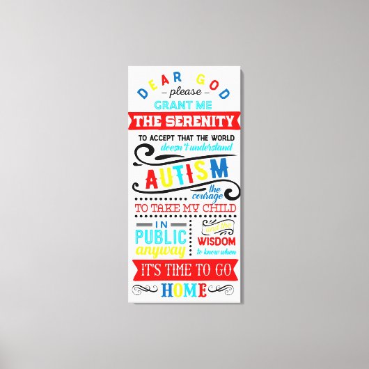 Autism Awareness Premium Wrapped Canvas (gloss) Afdruk (Voorkant)