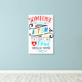 Autism Awareness Premium Wrapped Canvas (gloss) Afdruk (Insitu (Houten vloer))
