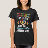 Autism Awareness Proud Autism Mimi Love Heart Puzz T-shirt (Voorkant)