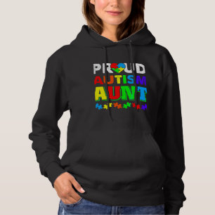 Autism Awareness Proud Autism tante Puzzle Hoodie
