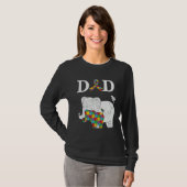 Autism Awareness Proud Dad Autistic Son Daughter E T-shirt (Voorkant volledig)