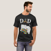 Autism Awareness Proud Dad Autistic Son Daughter E T-shirt (Voorkant volledig)