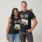Autism Awareness Proud Dad Autistic Son Daughter E T-shirt (Unisex)