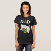 Autism Awareness Proud Dad Autistic Son Daughter E T-shirt (Voorkant volledig)