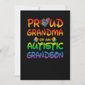 Autism Awareness Proud Grandma Save The Date (Voorkant)