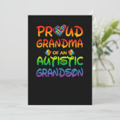 Autism Awareness Proud Grandma Save The Date (Staand voorkant)