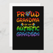 Autism Awareness Proud Grandma Save The Date (Voorkant / Achterkant)