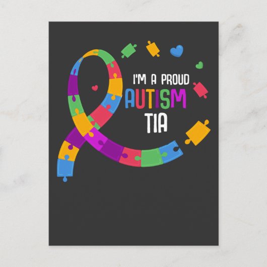 Autism Awareness Proud Tia Autistic Hippo Lover Briefkaart (Voorkant)
