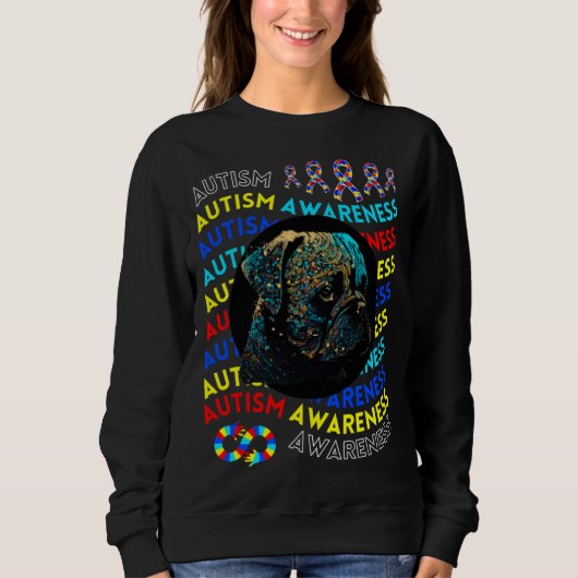 Autism Awareness Pug For Teacher Autism Moms Dad G Trui (Voorkant)