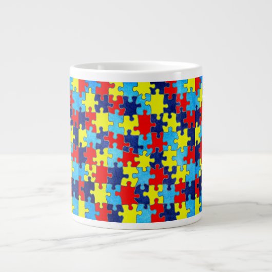 Autism Awareness-Puzzle by Shirley Taylor Grote Koffiekop (Voorkant)