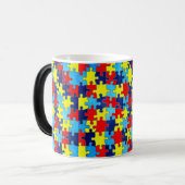 Autism Awareness-Puzzle by Shirley Taylor Magische Mok (Voorkant links)