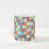 Autism Awareness-Puzzle by Shirley Taylor Matglas Koffiemok (Voorkant links)