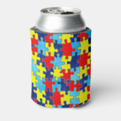 Autism Awareness-Puzzle door Shirley Taylor Blikjeskoeler (Blikje Achterkant)