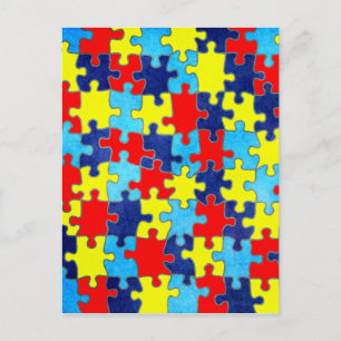 Autism Awareness-Puzzle door Shirley Taylor Briefkaart