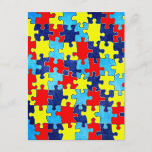 Autism Awareness-Puzzle door Shirley Taylor Briefkaart (Voorkant)