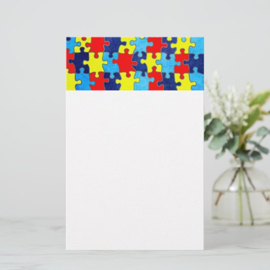 Autism Awareness-Puzzle door Shirley Taylor Briefpapier (Staand voorkant)