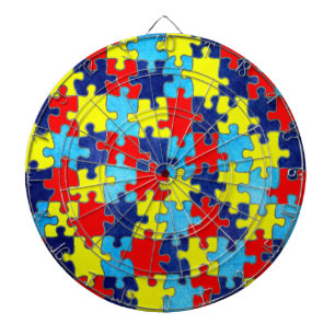 Autism Awareness-Puzzle door Shirley Taylor Dartbord