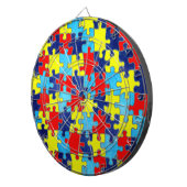 Autism Awareness-Puzzle door Shirley Taylor Dartbord (Voorkant Rechts)