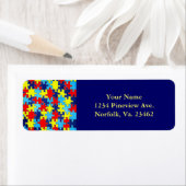 Autism Awareness-Puzzle door Shirley Taylor Etiket (Insitu)