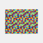 Autism Awareness-Puzzle door Shirley Taylor Fleece Deken (Voorkant (Horizontaal))