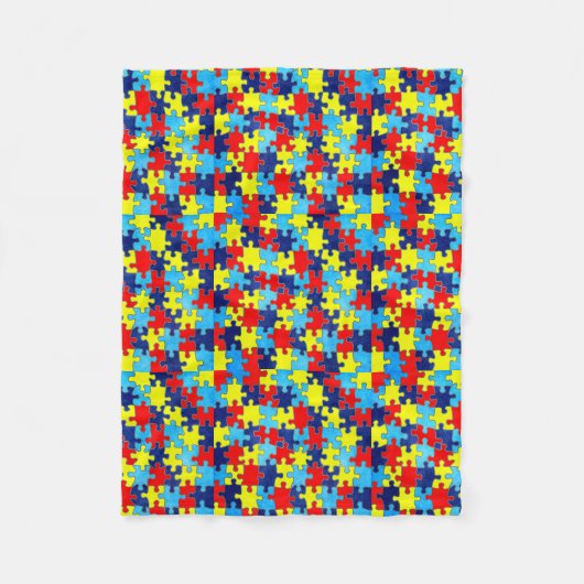 Autism Awareness-Puzzle door Shirley Taylor Fleece Deken (Voorkant)