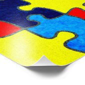 Autism Awareness-Puzzle door Shirley Taylor Foto Afdruk (Hoek)