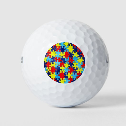 Autism Awareness-Puzzle door Shirley Taylor Golfballen (Voorkant)