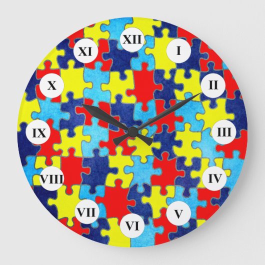 Autism Awareness-Puzzle door Shirley Taylor Grote Klok (Voorkant)