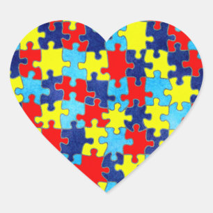 Autism Awareness-Puzzle door Shirley Taylor Hart Sticker
