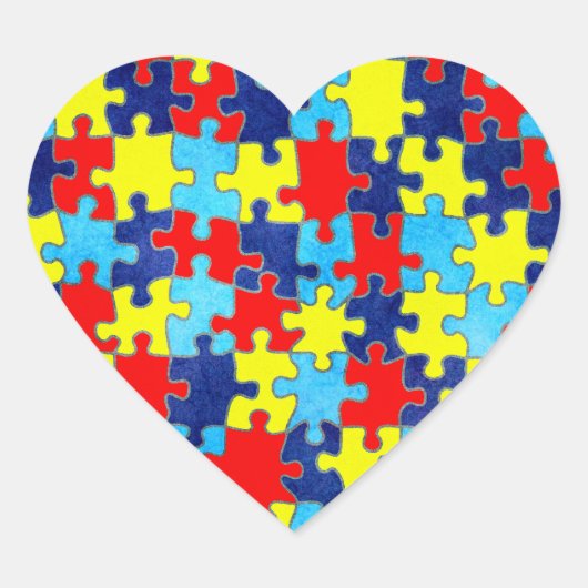 Autism Awareness-Puzzle door Shirley Taylor Hart Sticker (Voorkant)