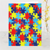 Autism Awareness-Puzzle door Shirley Taylor Kaart (Gele Bloem)