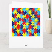 Autism Awareness-Puzzle door Shirley Taylor Kaart (Achterkant)