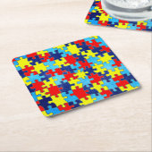 Autism Awareness-Puzzle door Shirley Taylor Kartonnen Onderzetters (Schuin)