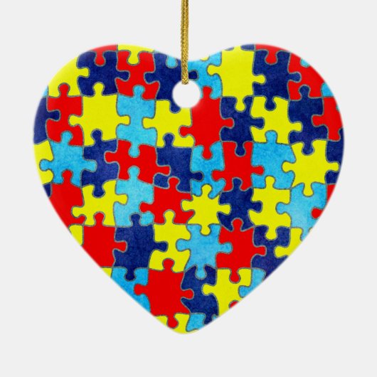 Autism Awareness-Puzzle door Shirley Taylor Keramisch Ornament (Achterkant)