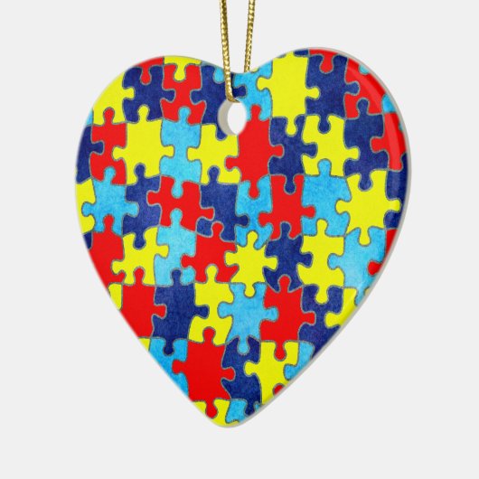 Autism Awareness-Puzzle door Shirley Taylor Keramisch Ornament (Links)