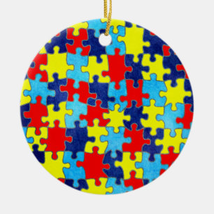 Autism Awareness-Puzzle door Shirley Taylor Keramisch Ornament