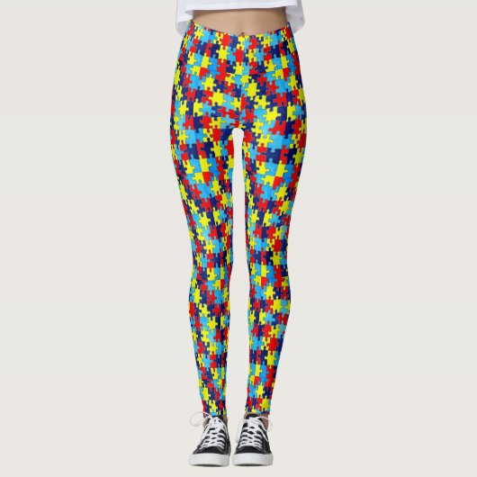 Autism Awareness-Puzzle door Shirley Taylor Leggings (Voorkant)