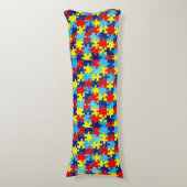 Autism Awareness-Puzzle door Shirley Taylor Lichaamskussen (Voorkant Verticaal)