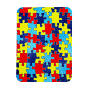 Autism Awareness-Puzzle door Shirley Taylor Magneet