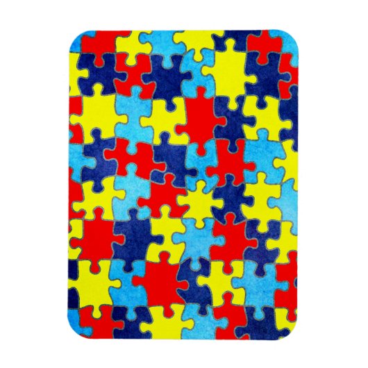 Autism Awareness-Puzzle door Shirley Taylor Magneet (Verticaal)