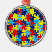 Autism Awareness-Puzzle door Shirley Taylor Metalen Ornament (Voorkant)