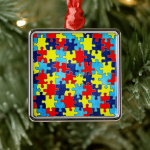Autism Awareness-Puzzle door Shirley Taylor Metalen Ornament