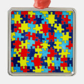 Autism Awareness-Puzzle door Shirley Taylor Metalen Ornament (Voorkant)