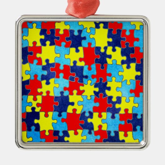 Autism Awareness-Puzzle door Shirley Taylor Metalen Ornament (Voorkant)