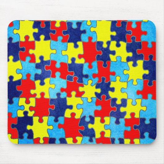 Autism Awareness-Puzzle door Shirley Taylor Muismat (Voorkant)