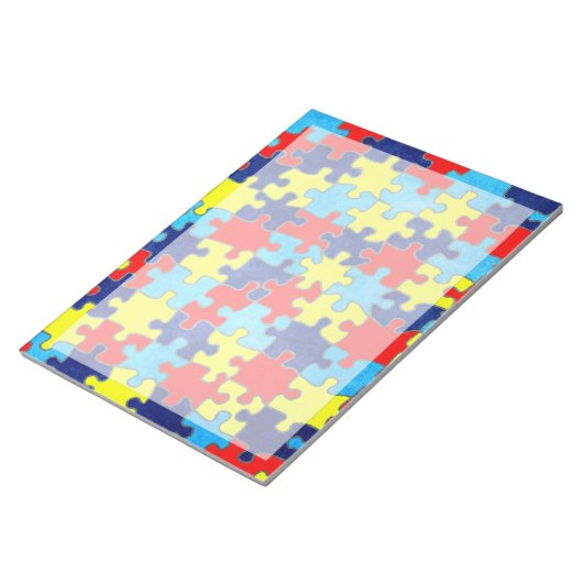 Autism Awareness-Puzzle door Shirley Taylor Notitieblok (Schuin)