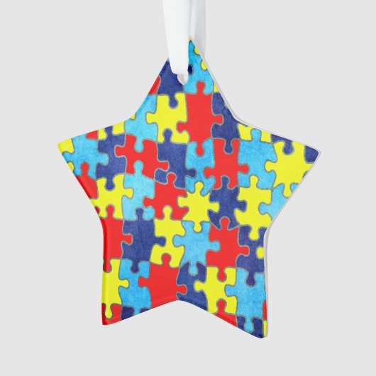 Autism Awareness-Puzzle door Shirley Taylor Ornament (voorkant)